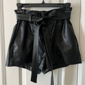 Faux Leather Shorts